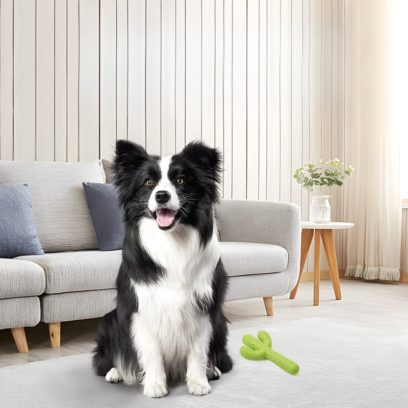 Teeth Cleaning And Chewing Simulation Toy Cactus Self-Entertainment Boredom Relief Puppy Rubber Large Dog Pet Supplies_voghion.com