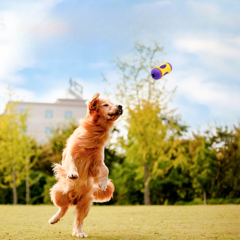 Natural Rubber Multi-Functional Food-Hiding Dog Toy, Teeth Cleaning, Durable Chew, Interactive Pet Toy_voghion.com