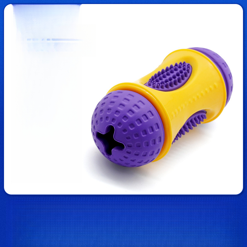 Natural Rubber Multi-Functional Food-Hiding Dog Toy, Teeth Cleaning, Durable Chew, Interactive Pet Toy_voghion.com