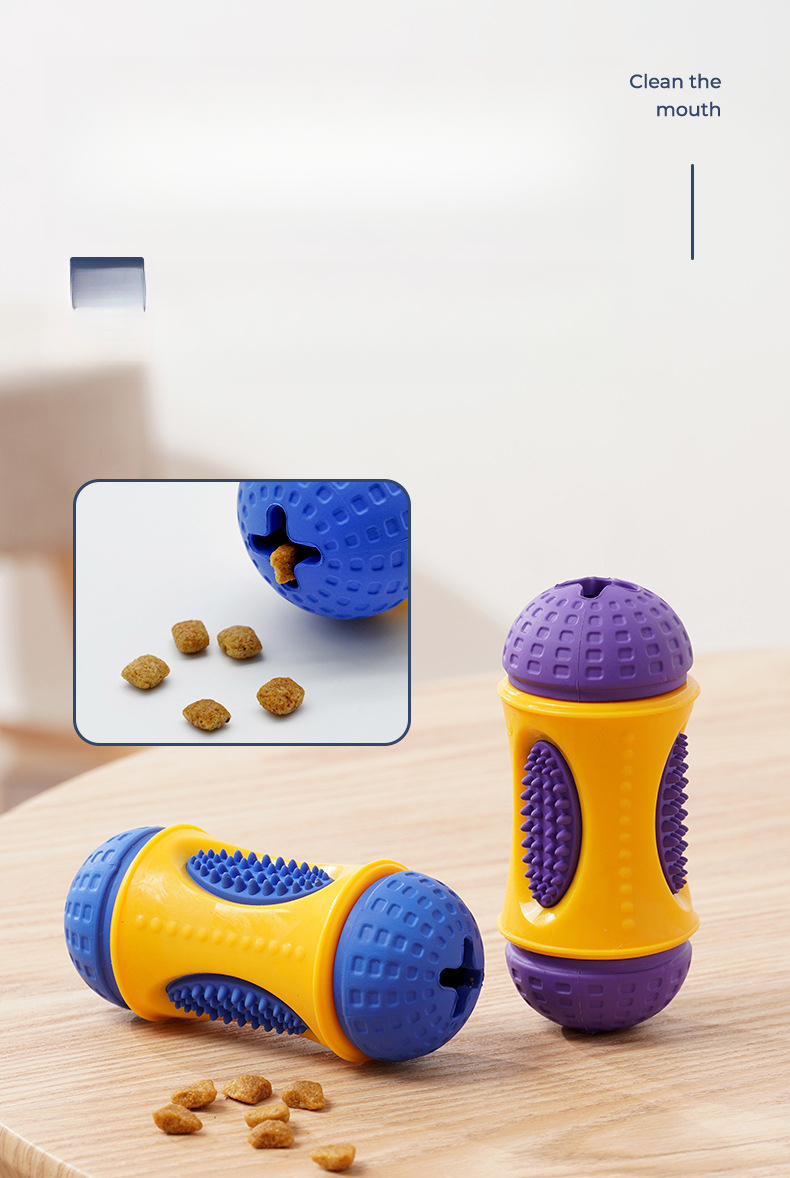 Natural Rubber Multi-Functional Food-Hiding Dog Toy, Teeth Cleaning, Durable Chew, Interactive Pet Toy_voghion.com