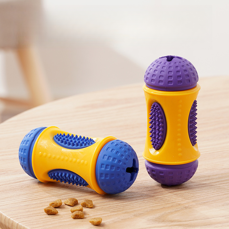 Natural Rubber Multi-Functional Food-Hiding Dog Toy, Teeth Cleaning, Durable Chew, Interactive Pet Toy_voghion.com