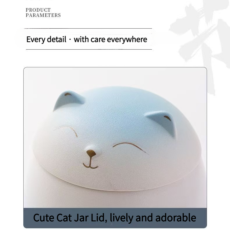 Urne funéraire en céramique pour animaux de compagnie, spécialement conçue pour les funérailles, cercueil pour animaux de compagnie avec couvercle hermétique et étanche à l'humidité._voghion.com