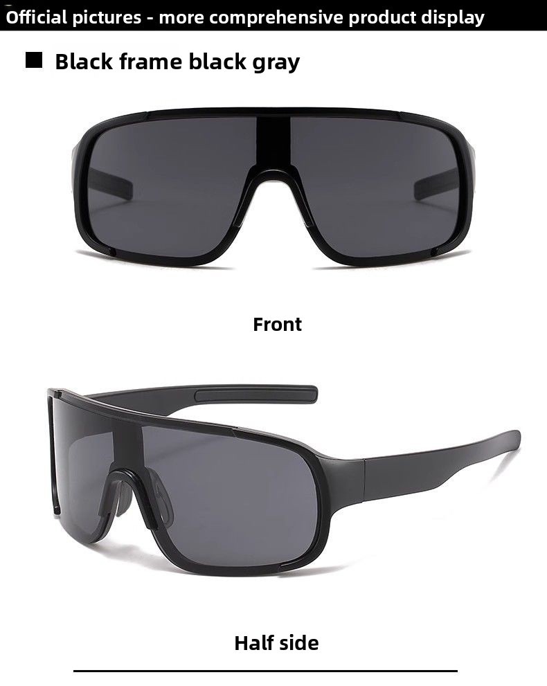 Neue winddichte Sonnenbrille für den Außenbereich, Wander- und Skibrille, integrierte Sportbrille_voghion.com