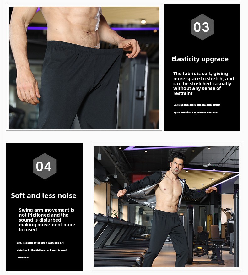 Capispalla da uomo resistenti al sudore, per sport, corsa e fitness all'aperto, abbigliamento da yoga che induce il sudore, con cerniera_voghion.com