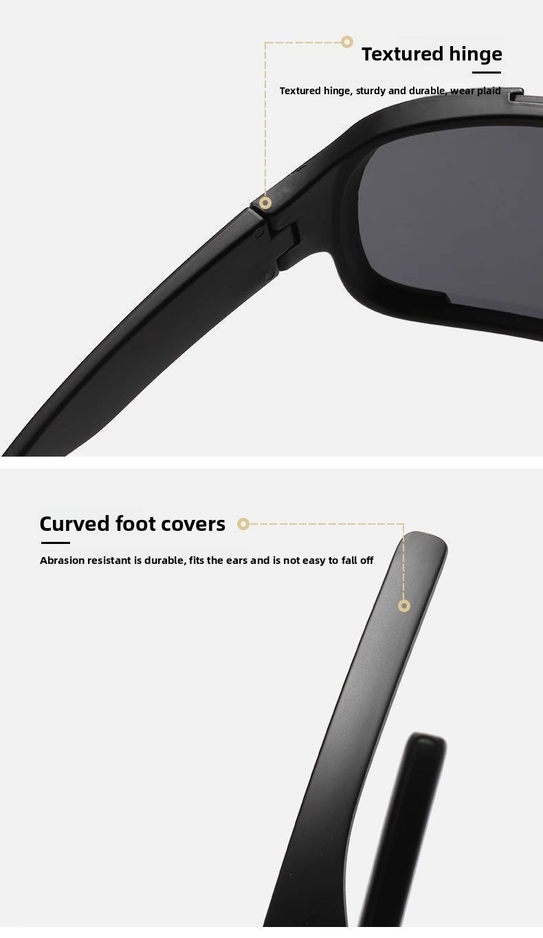 Neue winddichte Sonnenbrille für den Außenbereich, Wander- und Skibrille, integrierte Sportbrille_voghion.com
