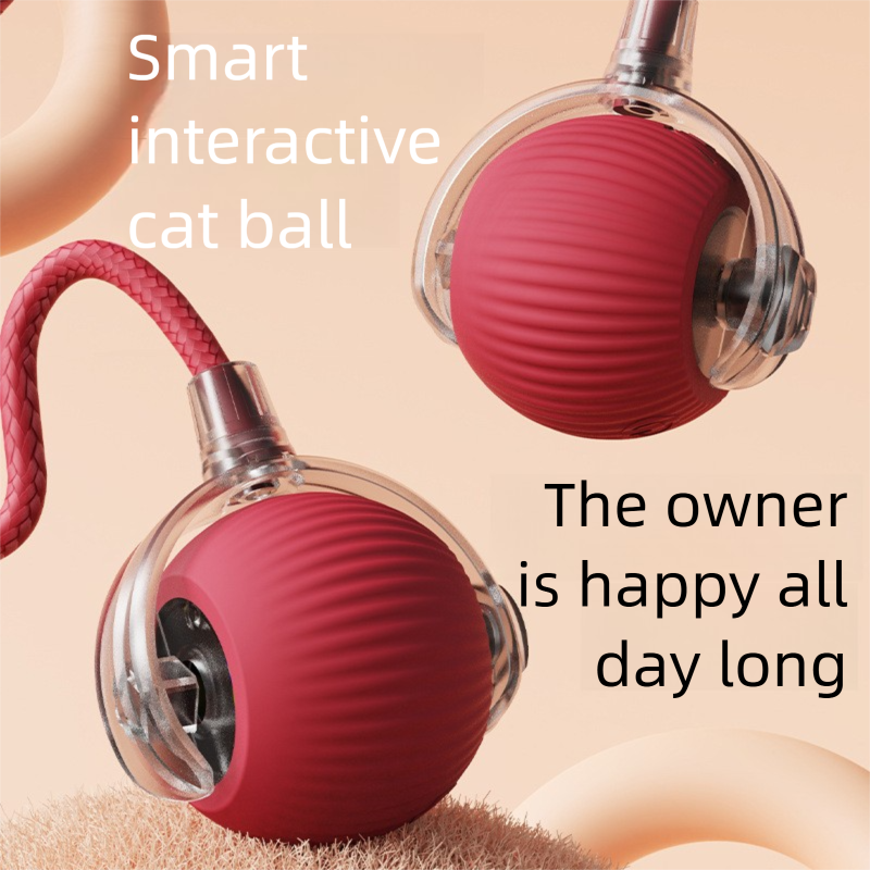 Toy Self-Entertainment Smart Automatic Teasing Wand Cat Dog Walking Electric Rolling Ball_voghion.com