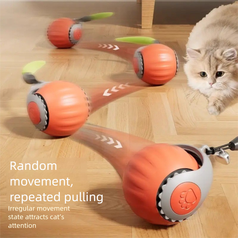 New Cross-Border Automatic Teaser Cat Toy Ball Self-Entertainment Interactive Artifact With Caterpillar Pet Supplies_voghion.com