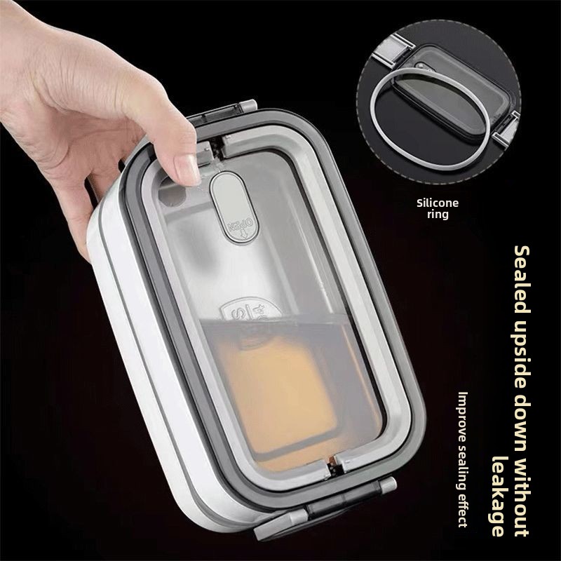 304 roestvrij staal met deksel Studenten, Vrouwen, Japanse stijl bentobox, draagbare lunchbox voor kantoorpersoneel, magnetron_voghion.com