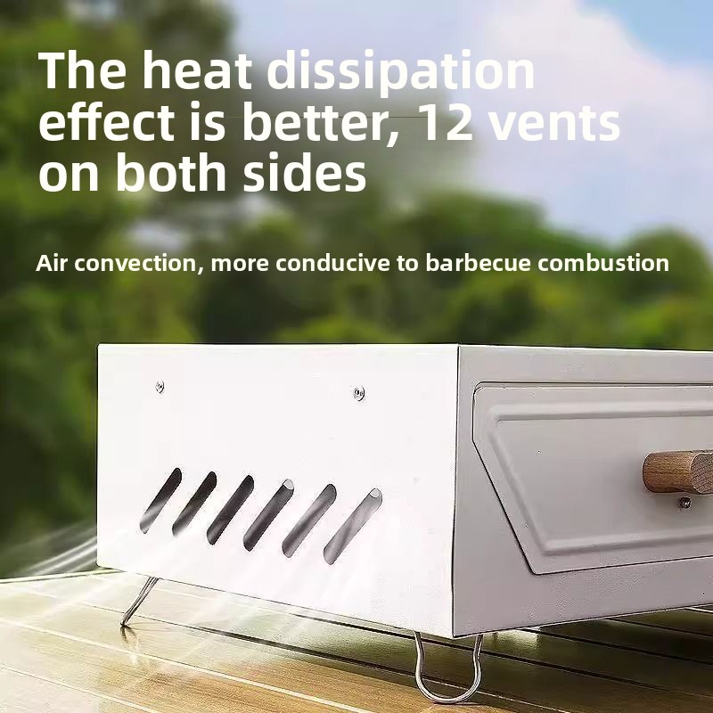 Portable Grill For Home Outdoor Use, Tea Brewing And Fire Pit Set, Complete Camping BBQ Stove_voghion.com