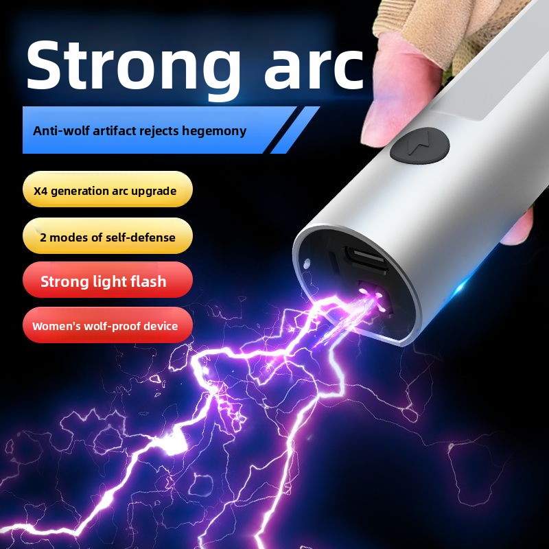 Nuova torcia elettrica multifunzione portatile ricaricabile antideflagrante laser due in uno per autodifesa all'aperto_voghion.com