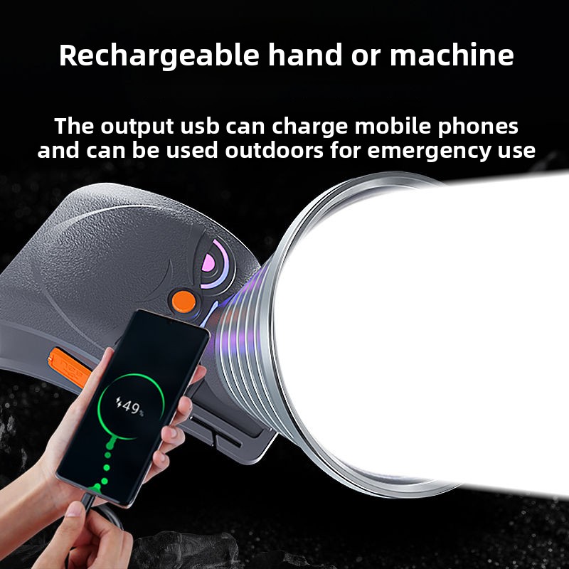 LED Headlamp Strong Long-Range Flashlight Rechargeableing Outdoor Multi-Function Head-Mounted Sensor Night Fishing_voghion.com