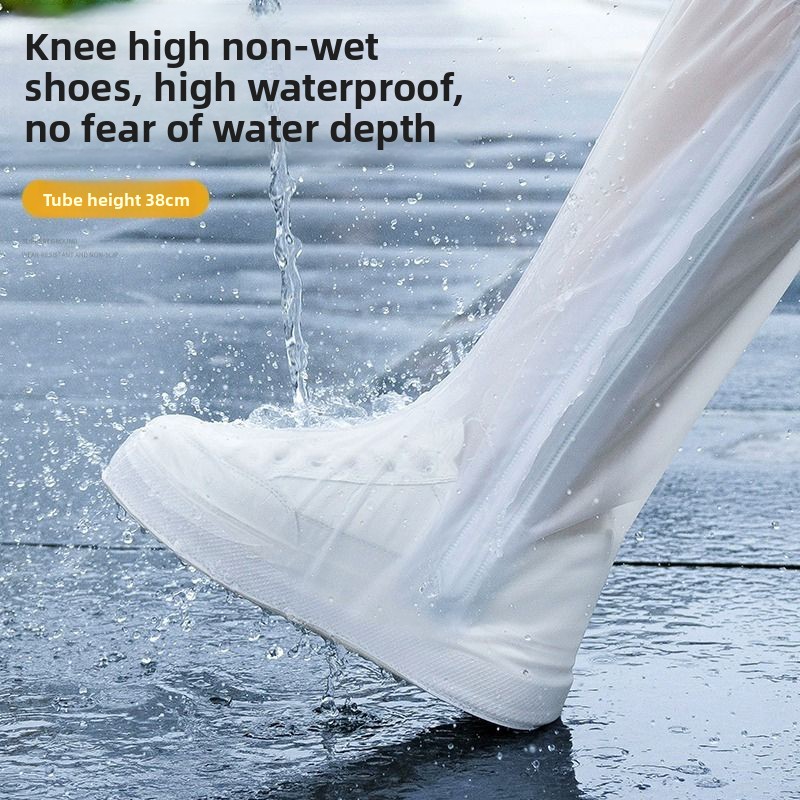 Muzhilin Rain Waterproof Non-Slip Thickened Wear-Resistant Rainproof Snowproof For Men And Women Water Shoe Foot Covers_voghion.com