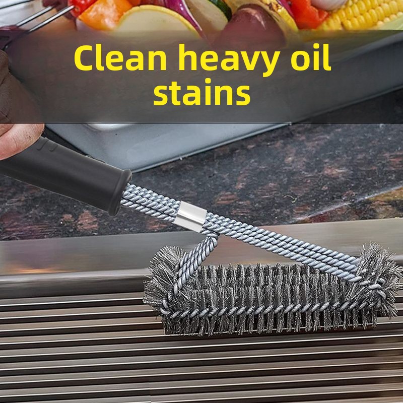 Iron Wire For Washing Rack Barbecue Grill Long Handle Steel Brush Special Cleaning Tool_voghion.com