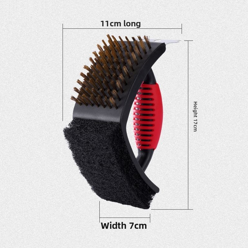 KSO Cleaning Stainless Steel Large Copper Wire Mesh BBQ Grill Tool Brush_voghion.com