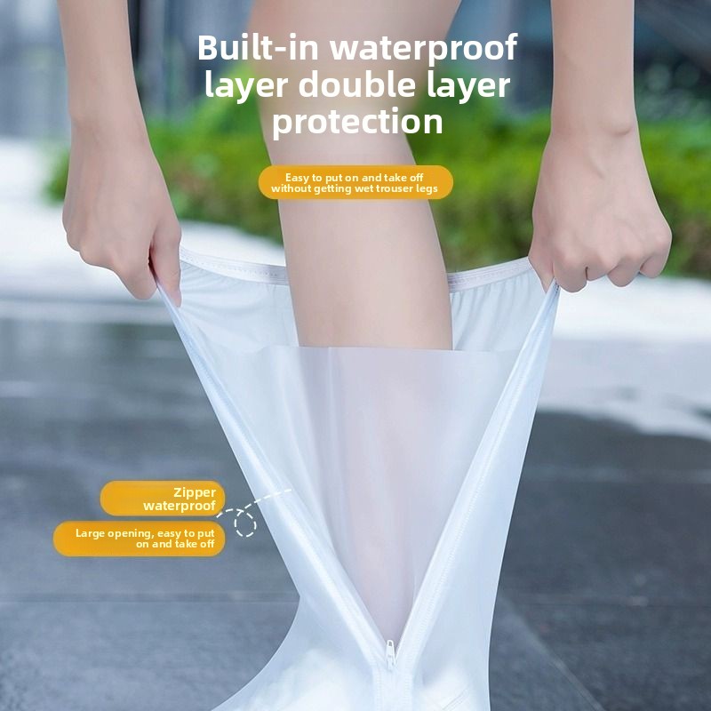 Muzhilin Rain Waterproof Non-Slip Thickened Wear-Resistant Rainproof Snowproof For Men And Women Water Shoe Foot Covers_voghion.com