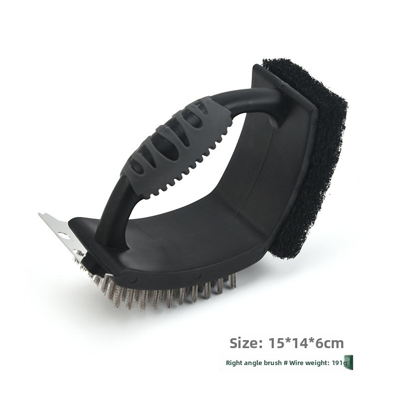 Outdoor Tool 3-in-1 Stainless Steel Copper Wire Compact For Cleaning BBQ Grill Oven Brush_voghion.com