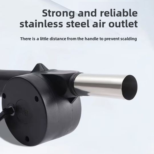 Barbecue Lithium Battery Outdoor Blower Manual Electric Wireless Small Charcoal Fire Starter Hand Crank_voghion.com