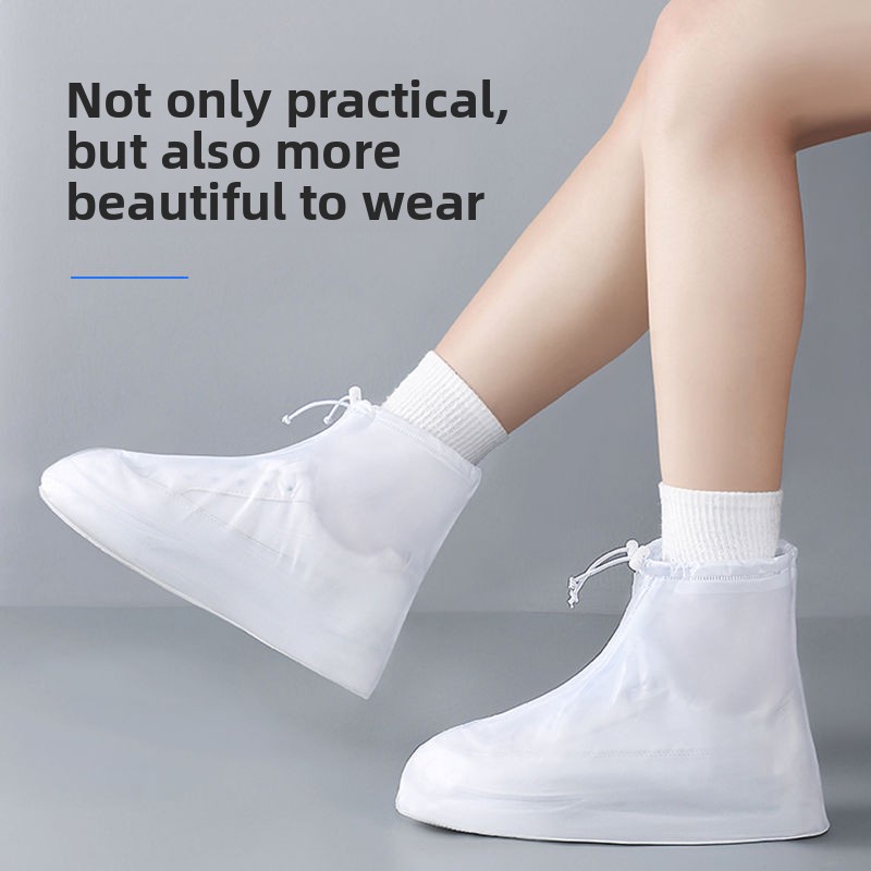 Muzhilin Rain Waterproof Non-Slip Thickened Wear-Resistant Rainproof Snowproof For Men And Women Water Shoe Foot Covers_voghion.com