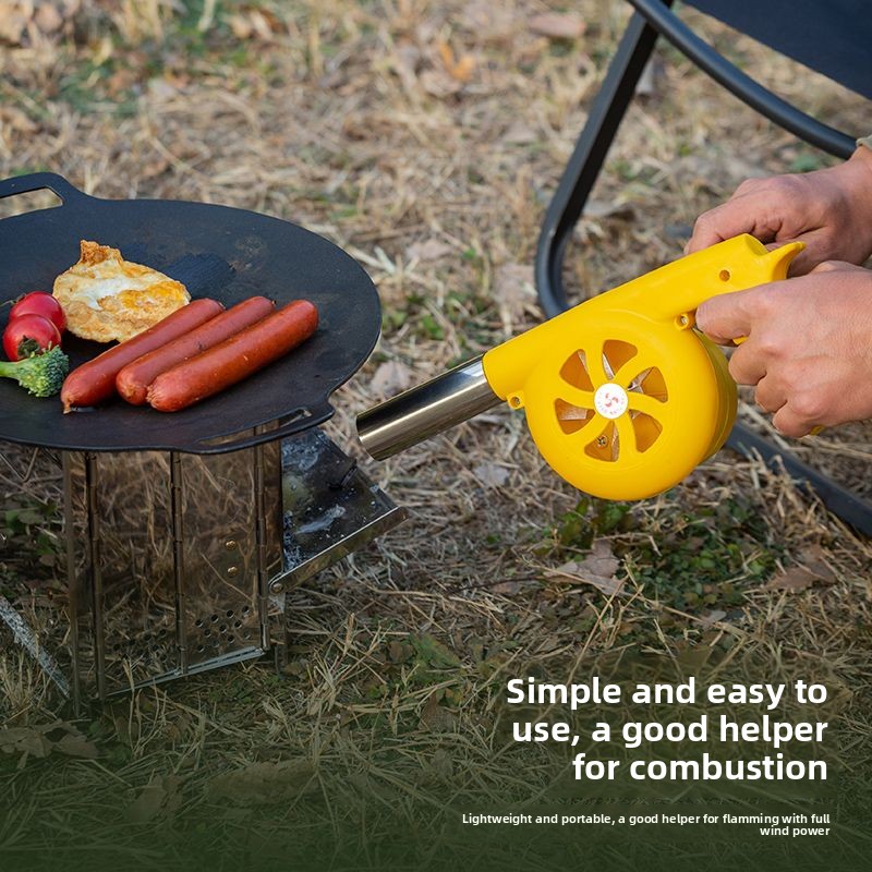 Hand Crank Fan Blower Handheld Small Charcoal Fire Starter For Camping And Outdoor Activities_voghion.com