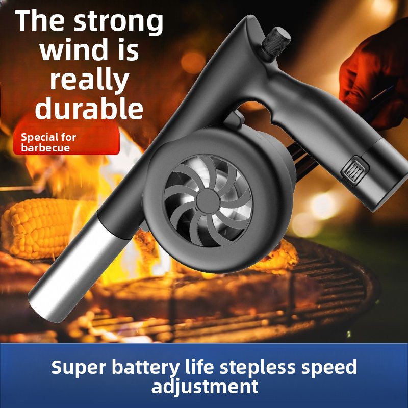 Hand Crank Household Electric Portable Small Air Blower Outdoor BBQ Fire Starting Tool_voghion.com