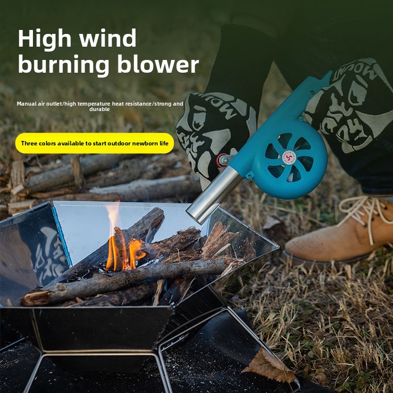 Hand Crank Fan Blower Handheld Small Charcoal Fire Starter For Camping And Outdoor Activities_voghion.com