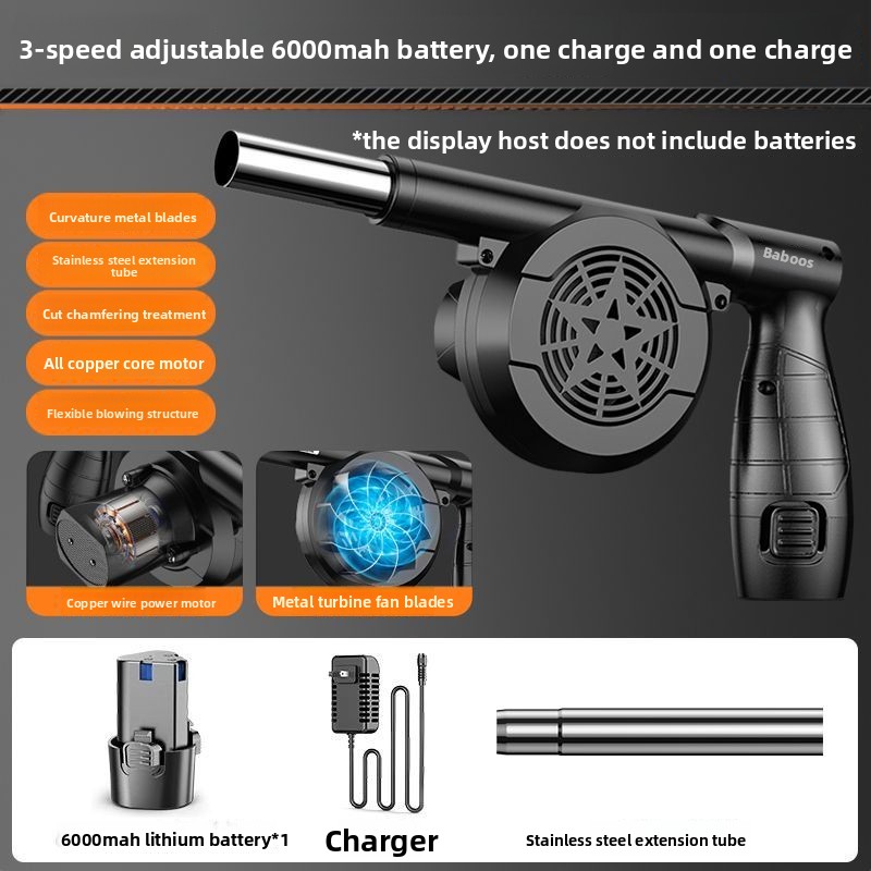 Barbecue Lithium Battery Powerful Air Blower High Power Outdoor Handheld Picnic Household Firewood Charcoal Fire Starter_voghion.com
