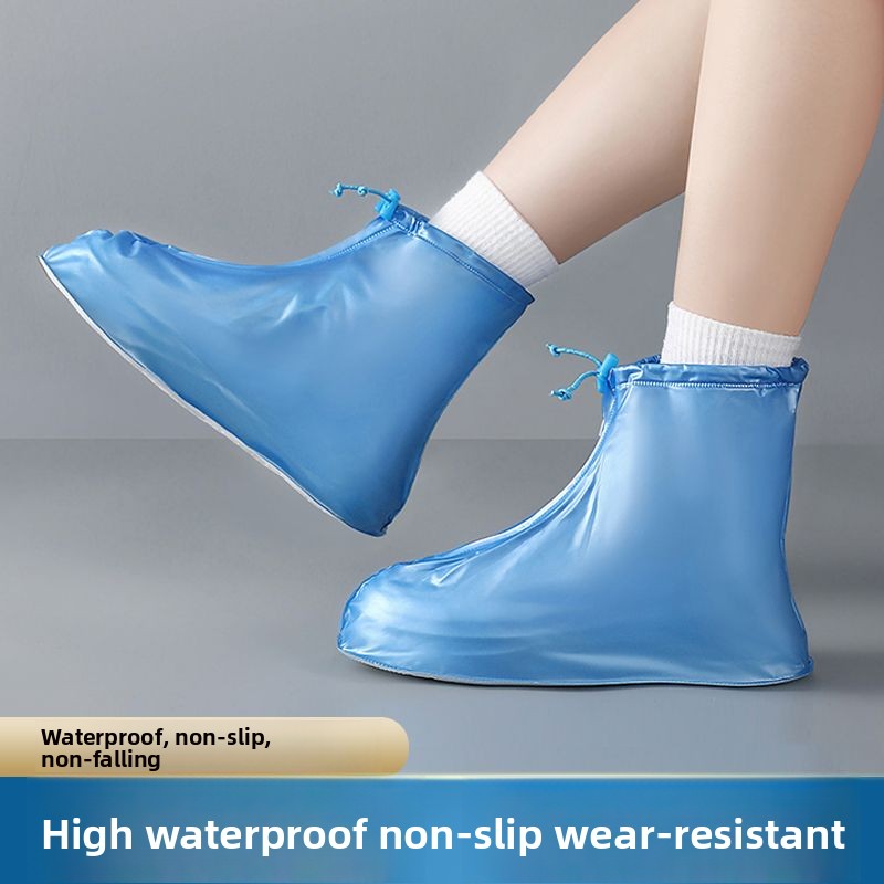Muzhilin Rain Waterproof Non-Slip Thickened Wear-Resistant Rainproof Snowproof For Men And Women Water Shoe Foot Covers_voghion.com