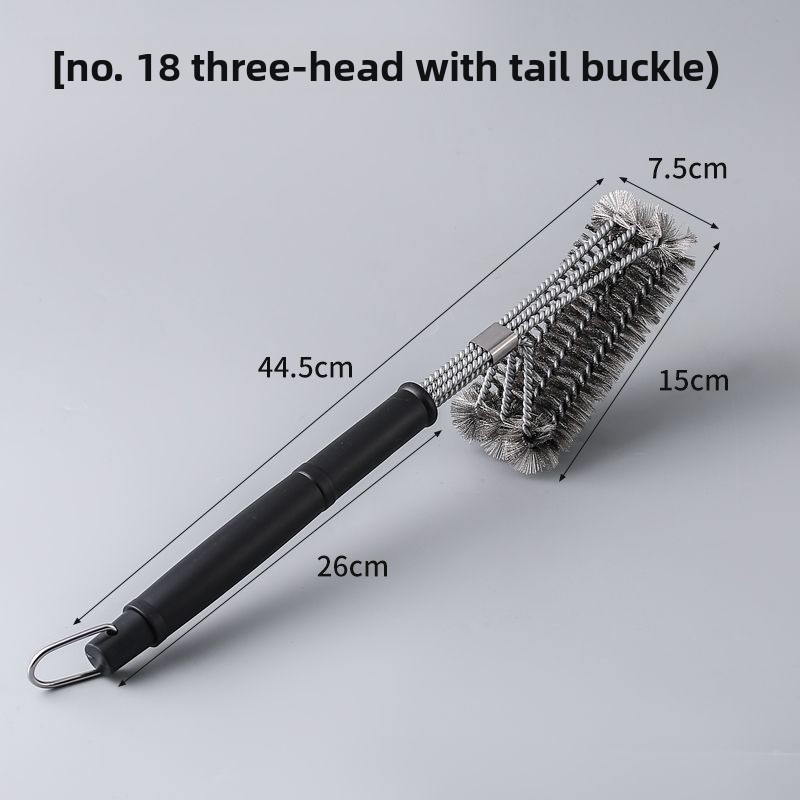 Household Stainless Steel Kitchen Grill Cleaning Special Barbecue Wire Brush_voghion.com