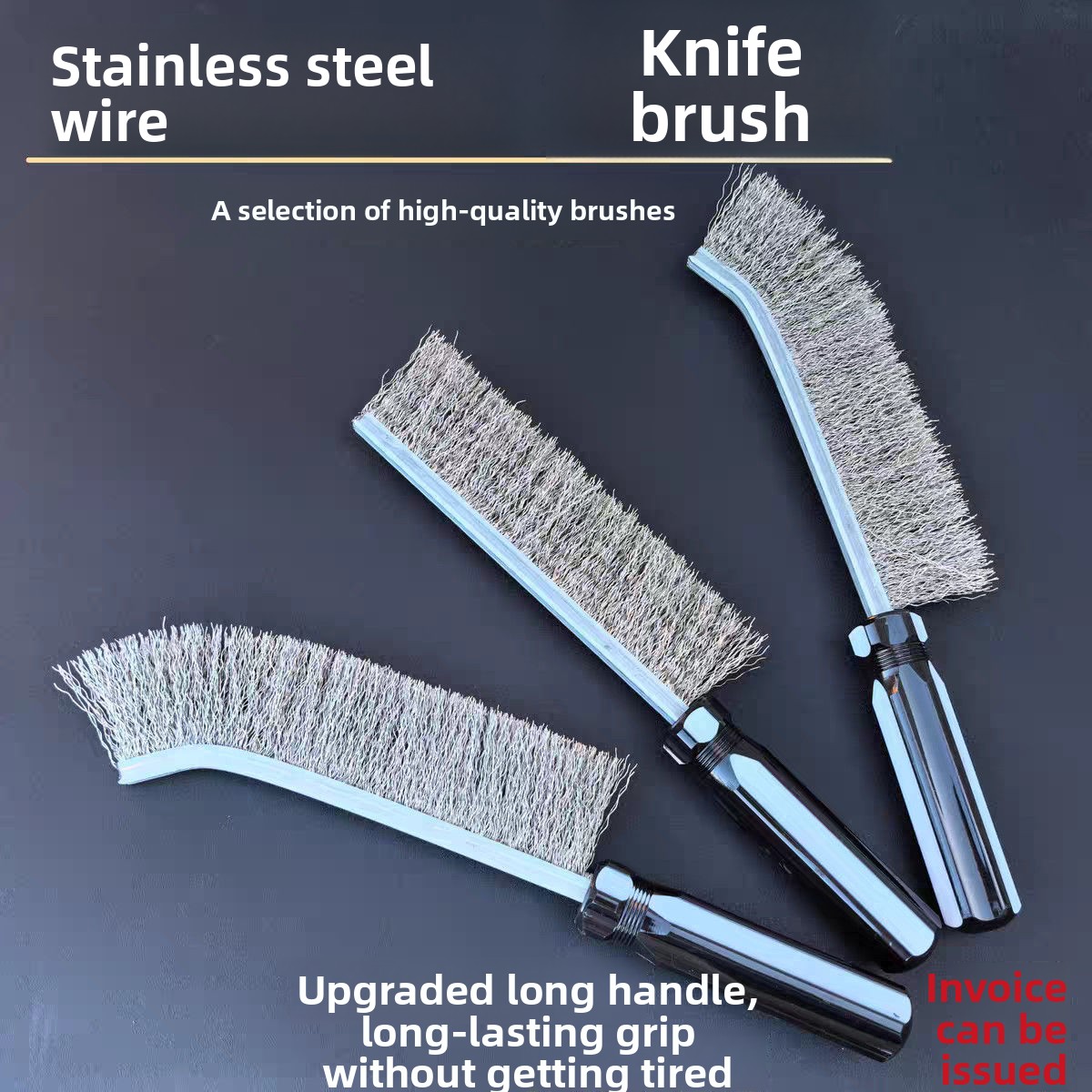 Stainless Steel Wire Multi-Functional Long Handle Knife Rust Removal Polishing BBQ Grill Cleaning Brush_voghion.com