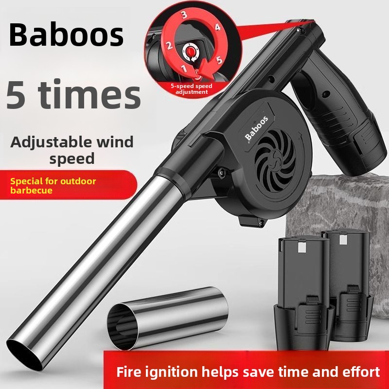 Barbecue Lithium Battery Powerful Air Blower High Power Outdoor Handheld Picnic Household Firewood Charcoal Fire Starter_voghion.com