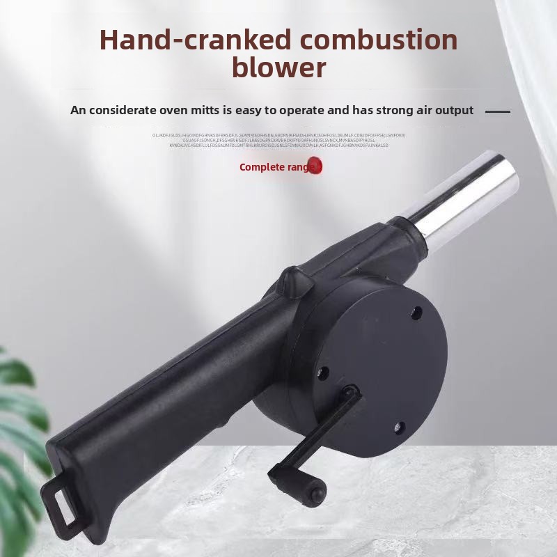 Barbecue Lithium Battery Outdoor Blower Manual Electric Wireless Small Charcoal Fire Starter Hand Crank_voghion.com