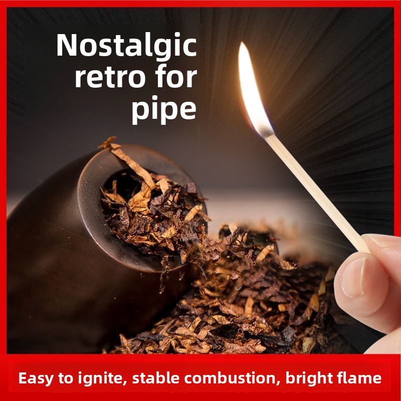 Minimalist White Birch Wood Match Long Stick Girls Ins Style Emergency Fire Tool Special For Smoking Pipe Portable_voghion.com