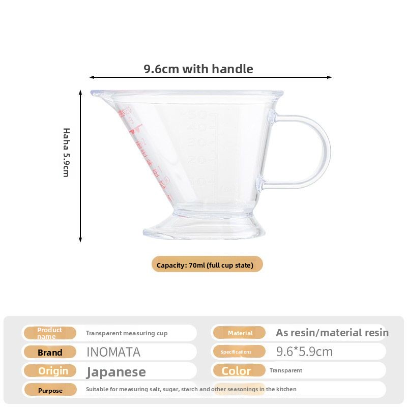 Japan Inomata Mini Milliliter With Scale, Small Baking Measuring Cup 5-50ML_voghion.com