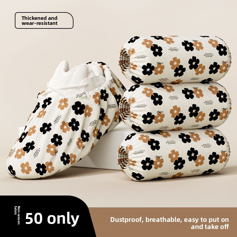 Disposable Non-Woven Thickened Breathable Dustproof Shoe Covers Guest High-Quality Lightweight Waterproof Indoor_voghion.com