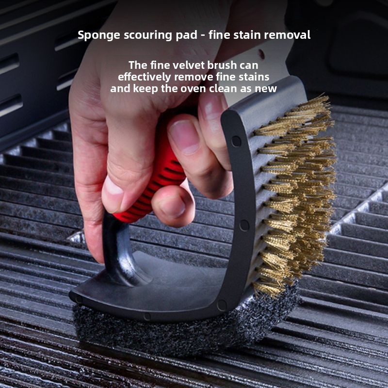 KSO Cleaning Stainless Steel Large Copper Wire Mesh BBQ Grill Tool Brush_voghion.com