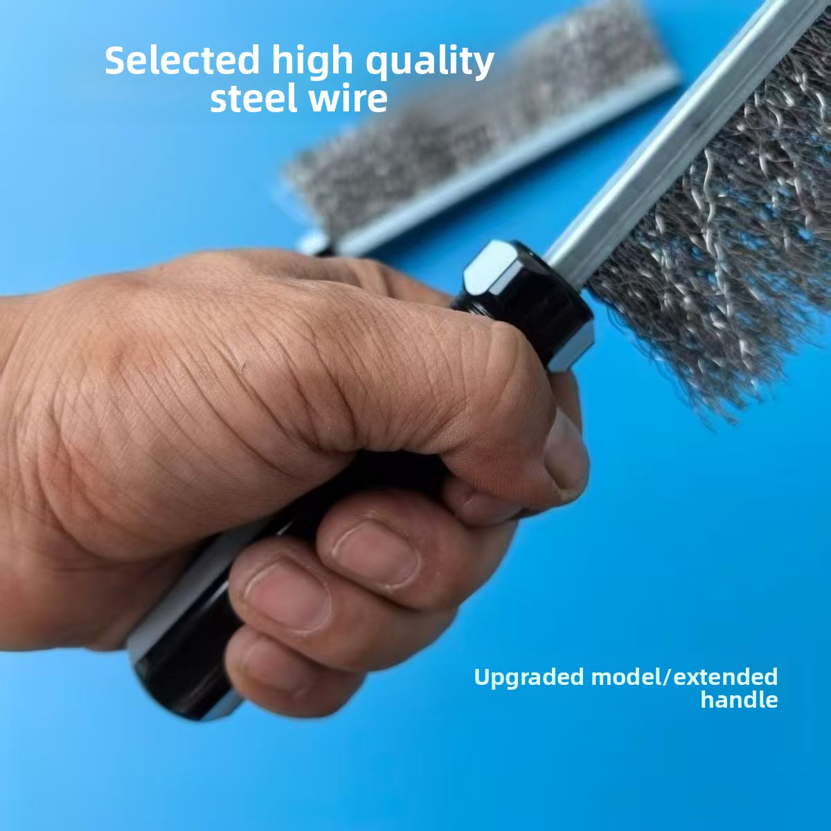 Stainless Steel Wire Multi-Functional Long Handle Knife Rust Removal Polishing BBQ Grill Cleaning Brush_voghion.com