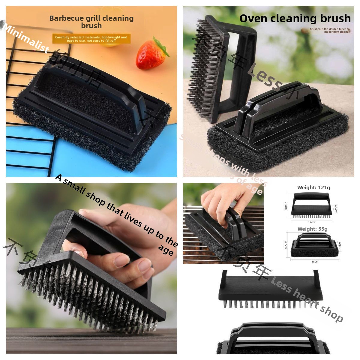 Grill Stain Removal BBQ Cleaning Kitchen Household Tile Sink Brush Steel Wool Scouring Pad_voghion.com