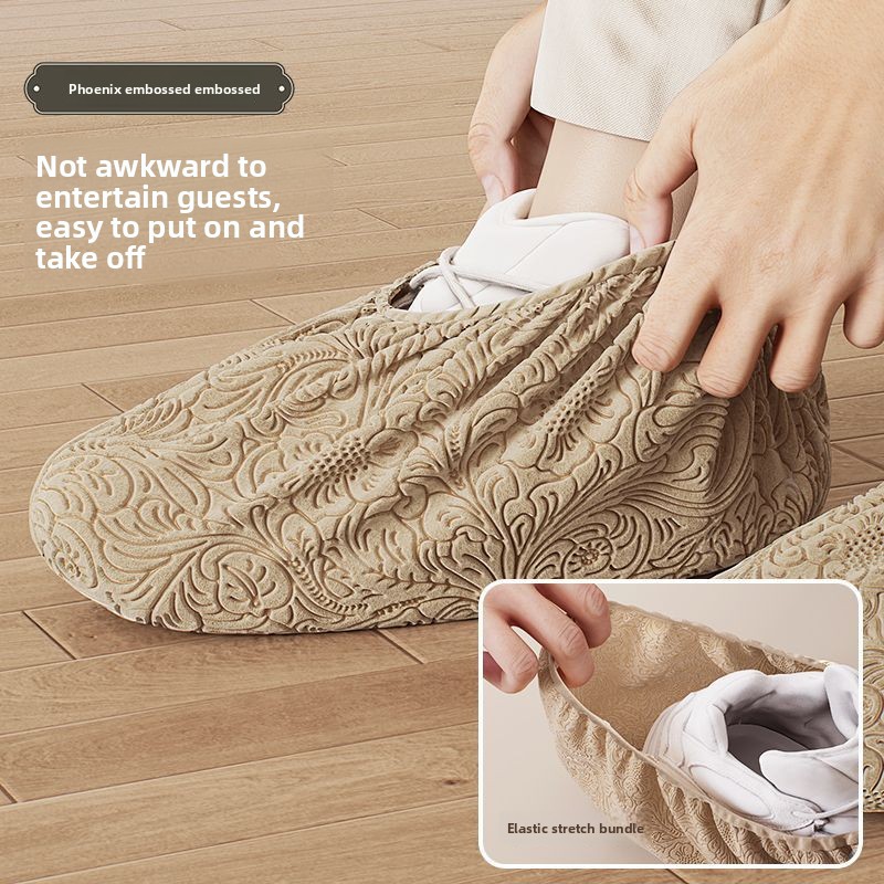 Disposable Shoe Covers Non-Woven Fabric Indoor Household Guest Slip-On Ultra Thick Waterproof Non-Slip Wear-Resistant_voghion.com