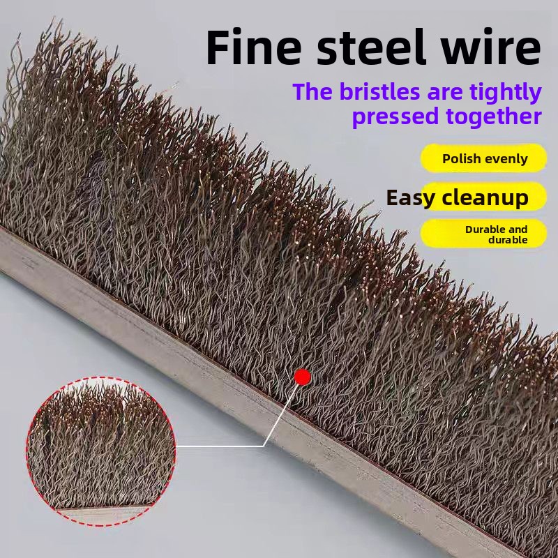 Stainless Steel Wire Multi-Functional Long Handle Knife Rust Removal Polishing BBQ Grill Cleaning Brush_voghion.com