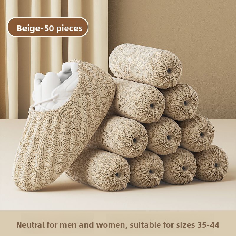 Disposable Shoe Covers Non-Woven Fabric Indoor Household Guest Slip-On Ultra Thick Waterproof Non-Slip Wear-Resistant_voghion.com