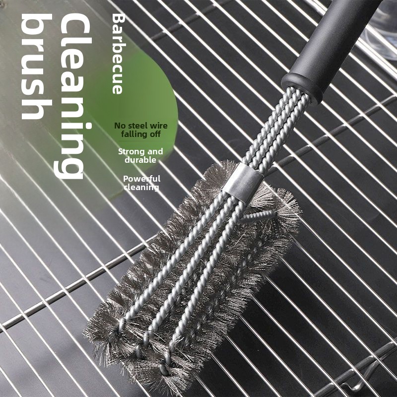 Household Stainless Steel Kitchen Grill Cleaning Special Barbecue Wire Brush_voghion.com