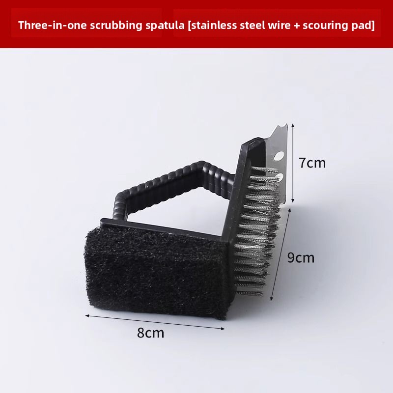 Iron Wire For Washing Rack Barbecue Grill Long Handle Steel Brush Special Cleaning Tool_voghion.com