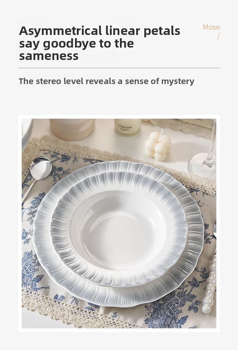 Unterglasurfarbe Creme Haushalt 2024 Neues exquisites hochwertiges Teller-Schüssel- und Essstäbchen-Geschirrset_voghion.com