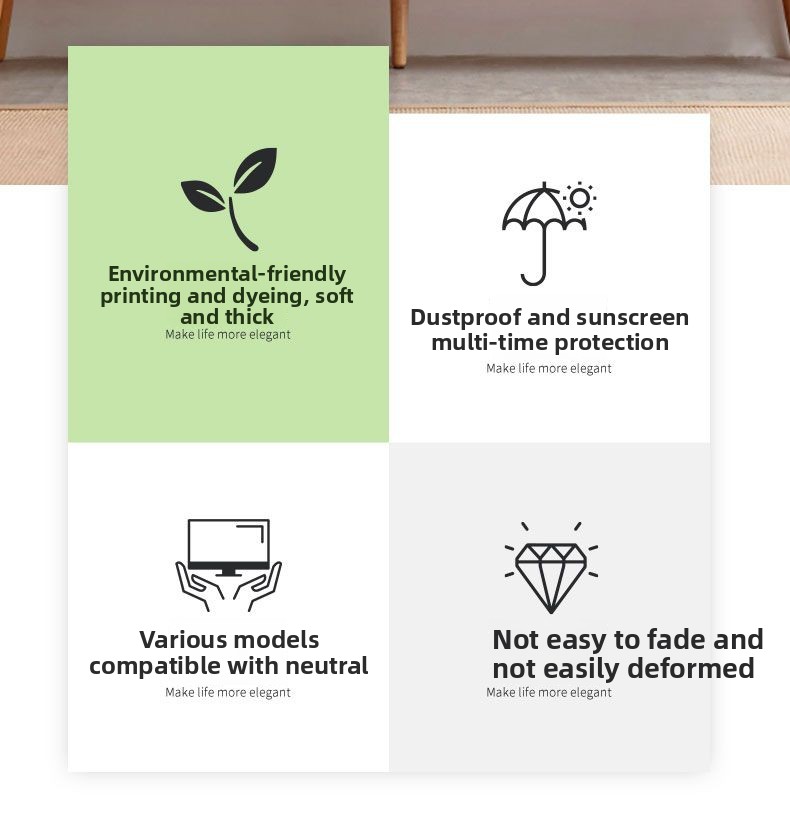 New Dustproof Computer LCD TV Cover Home Modern Simple Ins Style Living Room_voghion.com