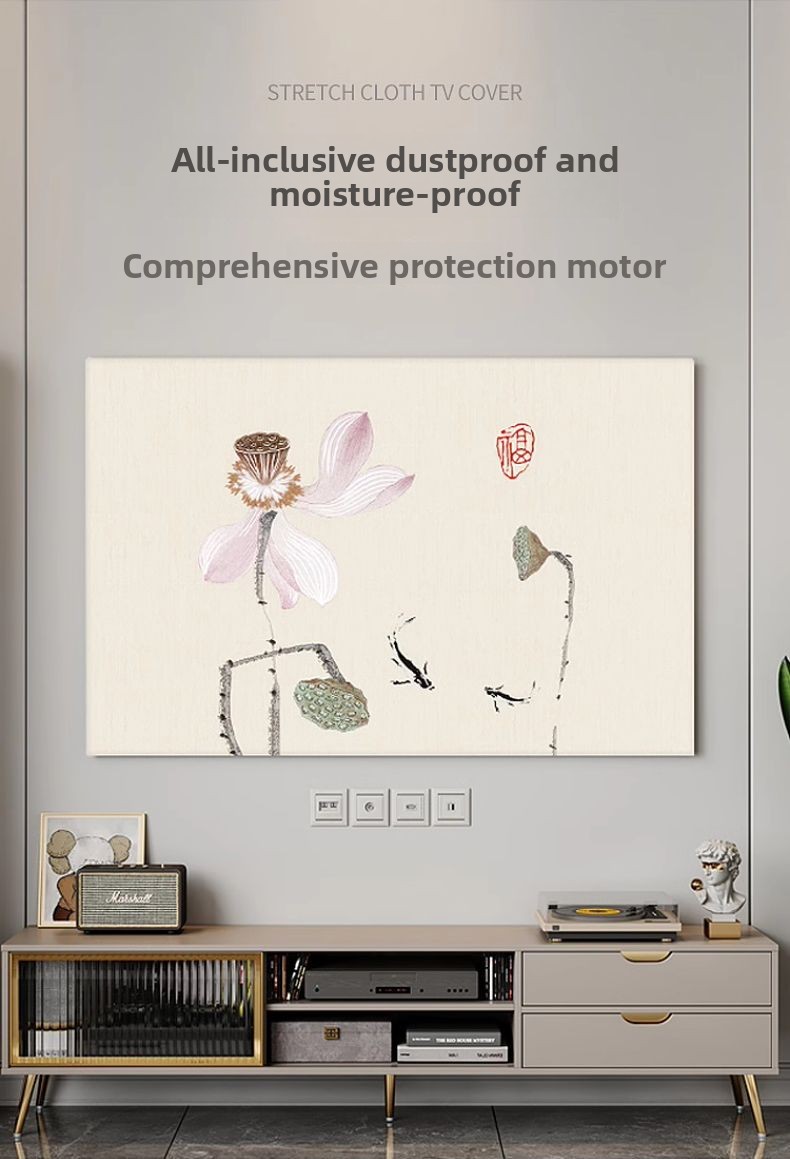 TV Set Dust Modern Simple LCD Wall-Mounted 75inch 85inch Cover 2025 New Model Cloth_voghion.com