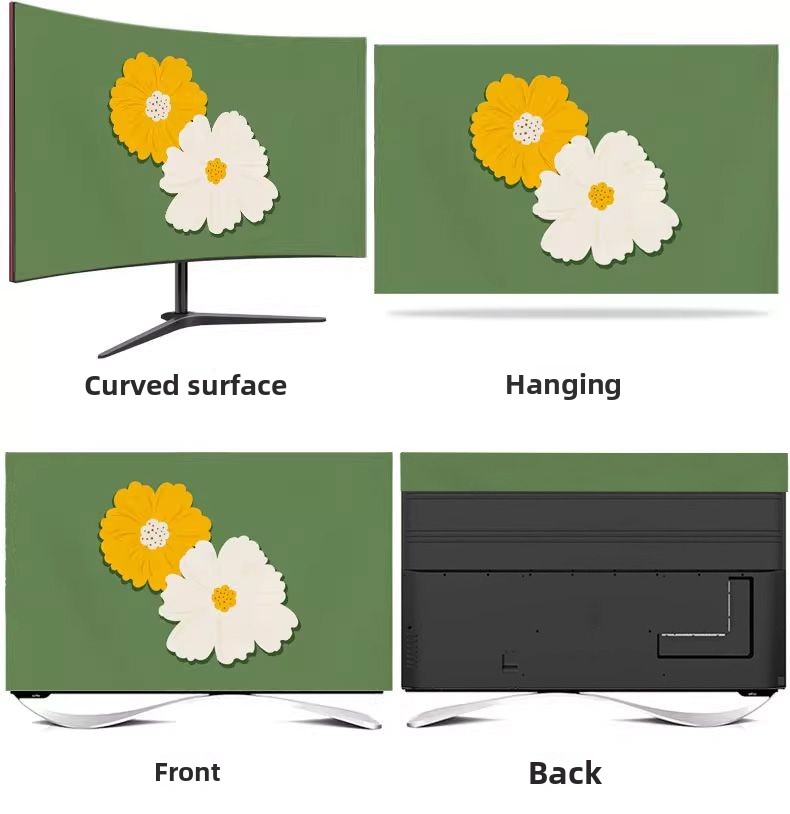 2024 New Modern Nordic High-End Simple TV Dust 65inch 75inch Cover Cloth_voghion.com