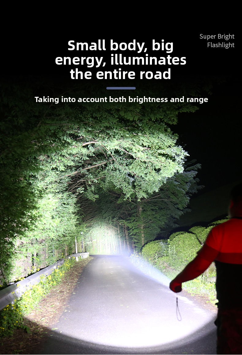 German Flashlight LED Multi-Function Rechargeable Ultra Bright Long-Range Torch High Brightness Portable_voghion.com