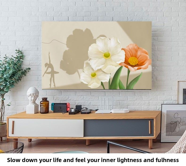 2024 New Modern Nordic High-End Simple TV Dust 65inch 75inch Cover Cloth_voghion.com
