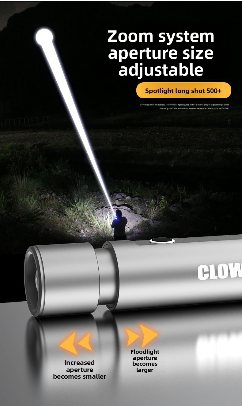 Nuova torcia elettrica multifunzione portatile ricaricabile antideflagrante laser due in uno per autodifesa all'aperto_voghion.com