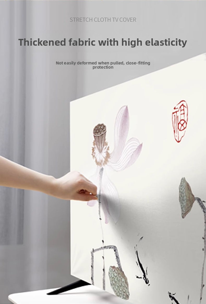 TV Set Dust Modern Simple LCD Wall-Mounted 75inch 85inch Cover 2025 New Model Cloth_voghion.com